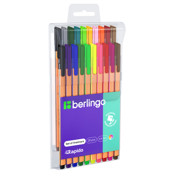 ΜΑΡΚΑΔΟΡΑΚΙΑ ΛΕΠΤΗΣ ΓΡΑΦΗΣ SET FINELINERS 0,4ΜΜ 20  ΧΡΩΜΑΤΑ