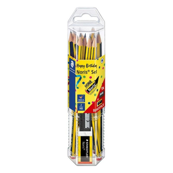 ΣΕΤ ΜΟΛΥΒΙΑ STAEDTLER 61 120P2 NORIS BONUS PACK 12τεμ (ΔΩΡΟ ΓΟΜΑ&ΞΥΣΤΡΑ)