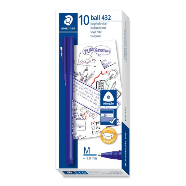 ΣΤΥΛΟ BALLPOINT M 1,0MM ΜΠΛΕ 432 35M-3