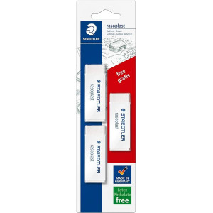 ΓΟΜΟΛΑΣΤΙΧΑ ΛΕΥΚΗ ΣΕ BLISTER 2 & 1 ΔΩΡΟ STAEDTLER