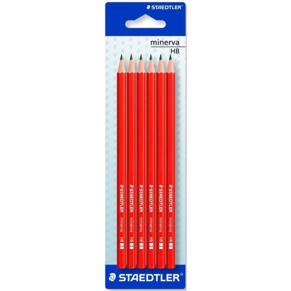ΣΕΤ ΜΟΛΥΒΙ MINERVA HB ΣΕ BLISTER 6ΤΕΜ STAEDTLER