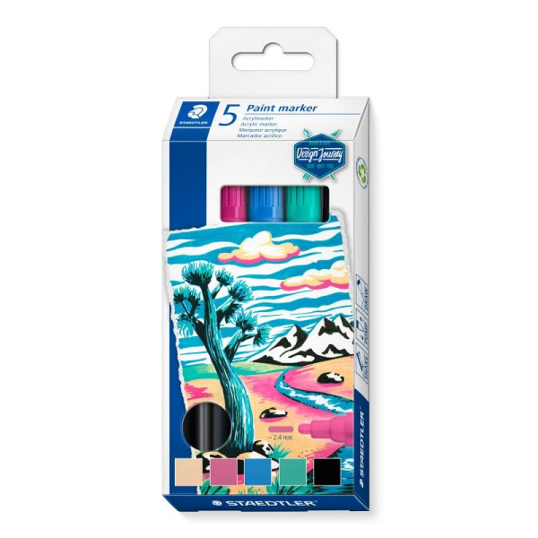 ΣΕΤ ΜΑΡΚΑΔΟΡΟΙ ΑΚΡΥΛΙΚΟΙ STAEDTLER LUMOCOLOR 5ΤΕΜ