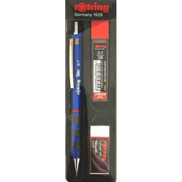ΜΟΛΥΒΙ ΜΗΧΑΝΙΚΟ ROTRING TIKKY 0,7 ΜΠΛΕ ΔΩΡΟ ΜΥΤΕΣ ΚΑΙ ΓΟΜΑ