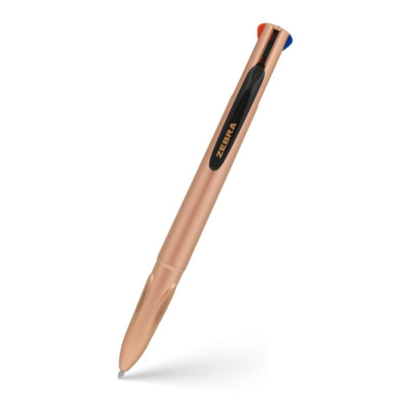 ΣΤΥΛΟ ZEBRA BALL Z-GRIP SMOOTH ROSE GOLD 1.0MM 4 ΧΡΩΜ2 .