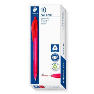 ΣΤΥΛΟ ΚΟΥΜΠΙ BALLPOINT PEN BALL 4230 M Red 10ΤΕΜ