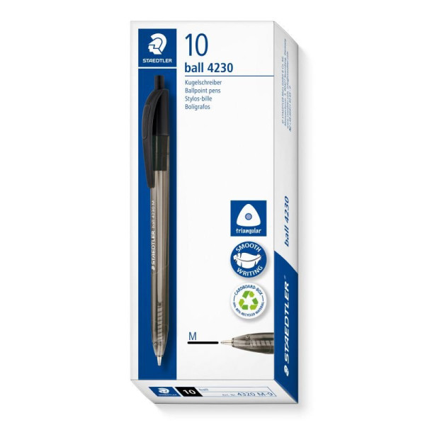 ΣΤΥΛΟ ΚΟΥΜΠΙ BALLPOINT PEN BALL 4230 M Black 10ΤΕΜ