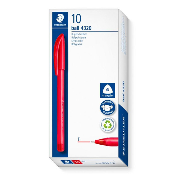 ΣΤΥΛΟ BALLPOINT PEN BALL 4320 F Red 10ΤΕΜ