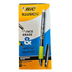 ΣΤΥΛΟ ΣΒΗΝΟΜΕΝΟ BIC ILLUSION 0,7mm ΜΑΥΡΟ