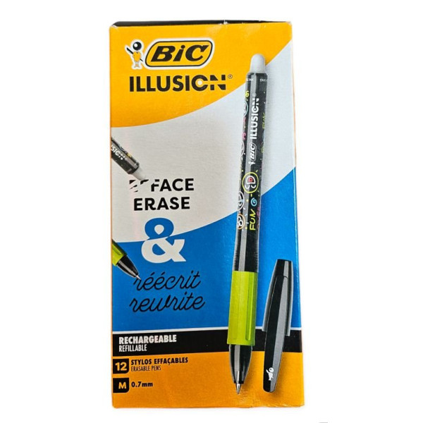 ΣΤΥΛΟ ΣΒΗΝΟΜΕΝΟ BIC ILLUSION 0,7mm ΜΑΥΡΟ