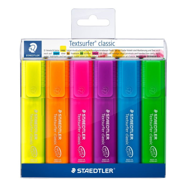 ΣΕΤ ΜΑΡΚΑΔΟΡΟΙ ΥΠΟΓΡΑΜΜΙΣHΣ TEXTSURFER CLASSIC STAEDTLER 6ΤΕΜ