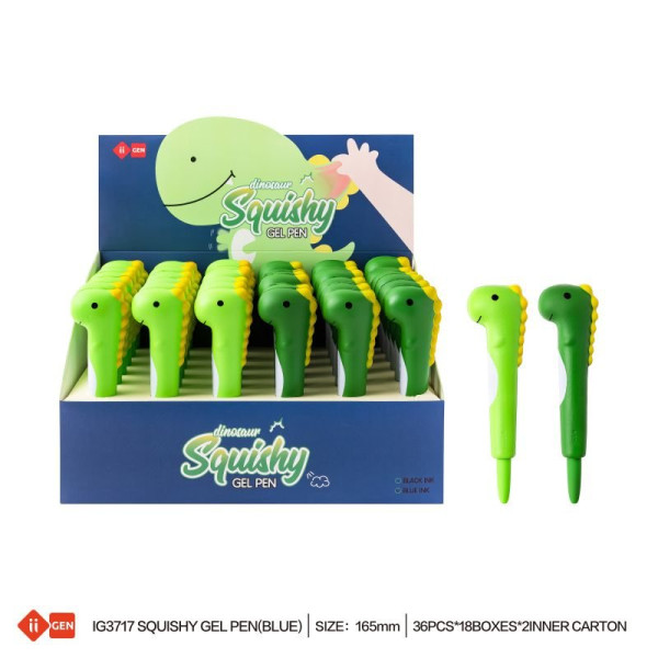 ΣΤΥΛΟ GEL SQUISHY "DINOSAUR" 0.5mm ΜΠΛΕ ΜΕΛΑΝΙ MANAL