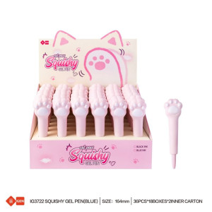 ΣΤΥΛΟ GEL SQUISHY "CAT PAW" 0.5mm ΜΠΛΕ ΜΕΛΑΝΙ MANAL
