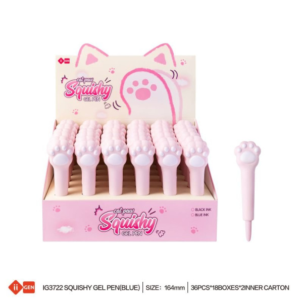 ΣΤΥΛΟ GEL SQUISHY "CAT PAW" 0.5mm ΜΠΛΕ ΜΕΛΑΝΙ MANAL