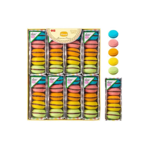 ΓΟΜΟΛΑΣΤΙΧΑ ΣΕΤ 5 ΤΕΜΑΧΙΑ 3D "MACARON"