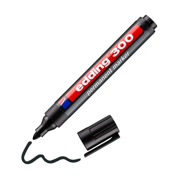 ΜΑΡΚΑΔΟΡΟΣ ΑΝΕΞΙΤΗΛΟΣ EDDING 300 1,5-3mm ΜΑΥΡΟ