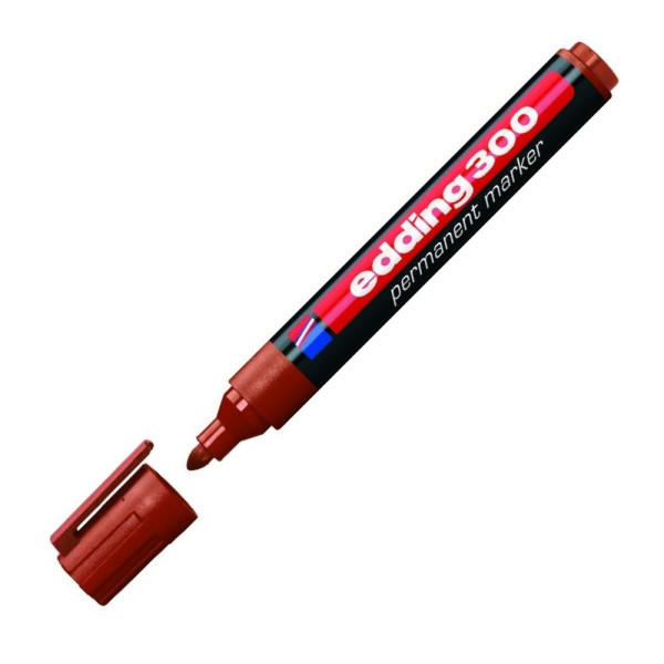 ΜΑΡΚΑΔΟΡΟΣ ΑΝΕΞΙΤΗΛΟΣ EDDING 300 1,5-3mm ΚΑΦΕ