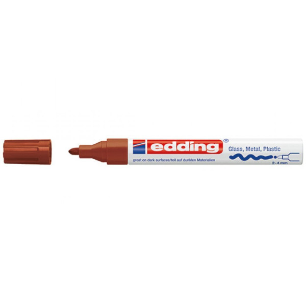 ΜΑΡΚΑΔΟΡΟΣ ΑΝΕΞΙΤΗΛΟΣ EDDING 750 2–4 mm ΚΑΦΕ