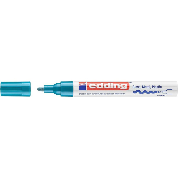 ΜΑΡΚΑΔΟΡΟΣ ΑΝΕΞΙΤΗΛΟΣ EDDING 750 2–4 mm ΓΑΛΑΖΙΟ