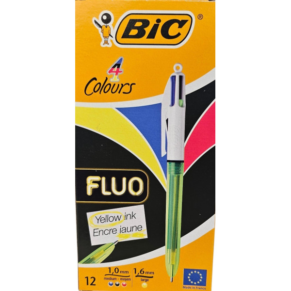 ΣΤΥΛΟ BIC FLUO 1.0mm 4 ΧΡΩΜΑΤΩΝ