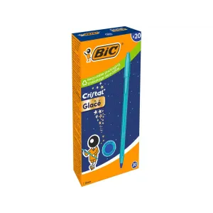 ΣΤΥΛΟ BIC CRISTAL GLACE ΜΠΛΕ 1,0mm ΜΠΛΕ ΜΕΛΑΝΙ