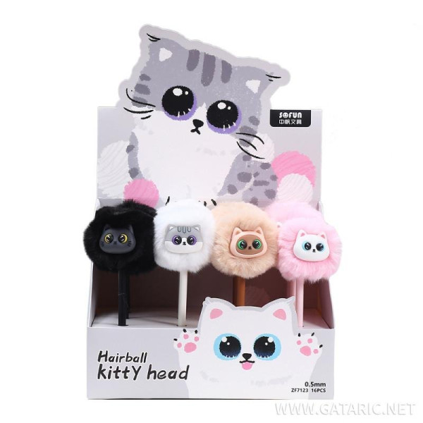 ΣΤΥΛΟ GEL OIL ΓΑΤΑΚΙΑ ΠΟΜ ΠΟΜ ''KITTY POMPOM''