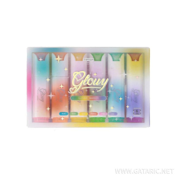 ΣΕΤ ΜΑΡΚΑΔΟΡΟΙ ΥΠΟΓΡΑΜΜΙΣΗΣ 6 ΤΕΜ "GLOW"