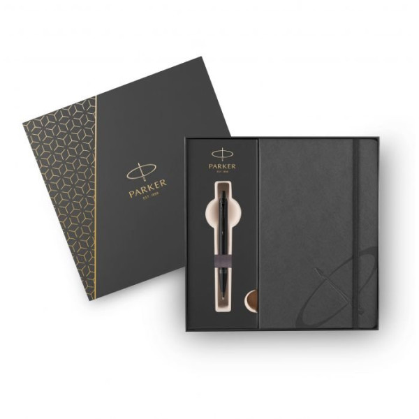 ΣΕΤ PARKER I.M CORE METALLIC BLACK BALLPOINT & ΣΗΜΕΙΩΜΑΤΑΡΙΟ