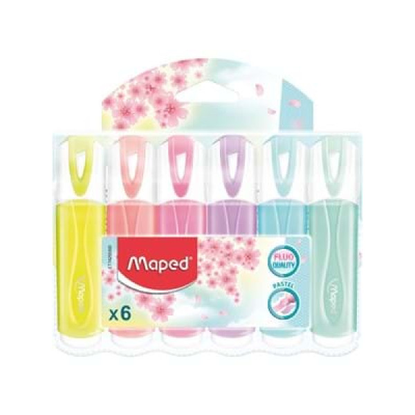 ΜΑΡΚΑΔΟΡΟΣ ΥΠΟΓΡΑΜΜΙΣΗΣ 6 ΧΡΩΜΑΤΩΝ FLUO PASTEL PEP'S CLASSIC