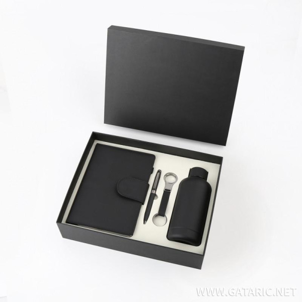 ΣΕΤ ΣΤΥΛΟ ΔΩΡΟΥ ΜΑΤ ΣΕ ΘΗΚΗ ΜΑΥΡΟ  ΜΕ ΣΗΜΕΙΩΜΑΤΑΡΙΟ ΜΠΡΕΛΟΚ ΘΕΡΜΟ 350ML