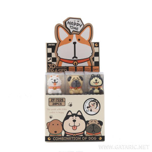 ΓΟΜΟΛΑΣΤΙΧΑ  "DOG" 3D 24ΤΕΜ (Display)