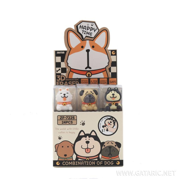 ΓΟΜΟΛΑΣΤΙΧΑ  "Dog" 3D 24ΤΕΜ (Display)