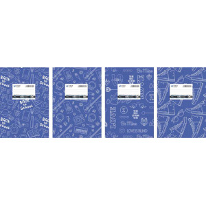 ΤΕΤΡΑΔΙΟ "D-BLUE" ΡΙΓΕ 17x25 50 ΦΥΛΛΑ