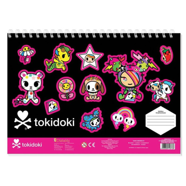 ΜΠΛΟΚ ΖΩΓΡΑΦ TOKIDOKI 23X33 40ΦΥΛ ΜΕ ΑΥΤΟΚΟΛΛΗΤΑ