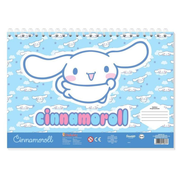 ΜΠΛΟΚ ΖΩΓΡΑΦ CINAMOROLL 23X33 40ΦΥΛ ΜΕ ΑΥΤΟΚΟΛΛΗΤΑ