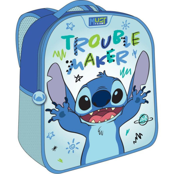 ΣΧΟΛΙΚΗ ΤΣΑΝΤΑ ΠΛΑΤΗΣ ΝΗΠΙΟΥ DISNEY STITCH TROUBLE MAKER MUST TEAM 3D EVA 1 ΘΗΚΗ