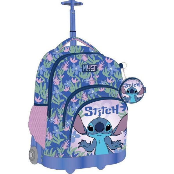 ΤΣΑΝΤΑ ΤΡΟΛΕΪ ΔΗΜΟΤΙΚΟΥ LILO & STITCH  DISNEY MUST TEAM 3 ΘΗΚΕΣ ΜΕ ΜΟΝΟ ΧΕΡΟΥΛΙ ΚΑΙ 2 ΡΟΔΕΣ