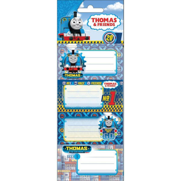 ΕΤΙΚΕΤΕΣ ΑΥΤΟΚΟΛΛΗΤΕΣ THOMAS & FRIENDS 20 ΤΜΧ. ΣΕ 5 ΣΧΕΔΙΑ