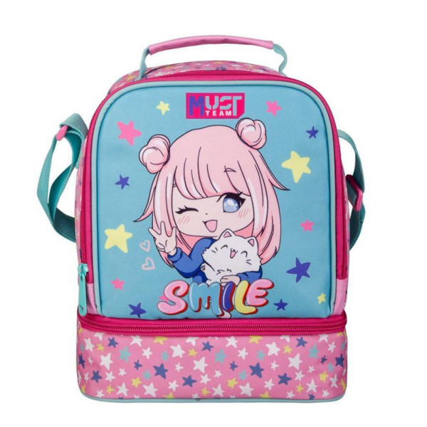 Τσαντάκι Φαγητού Ισοθερμικό Must Team Yummy Smile 2 Θήκες