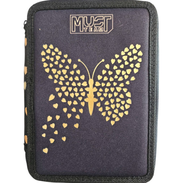 Σχολική Κασετίνα Διπλή Γεμάτη Must Team Butterfly Hearts