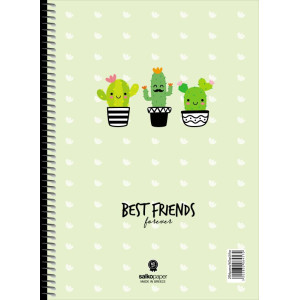 ΣΠΙΡΑΛ BEST FRIENDS 17X25/120σελ. 2θ