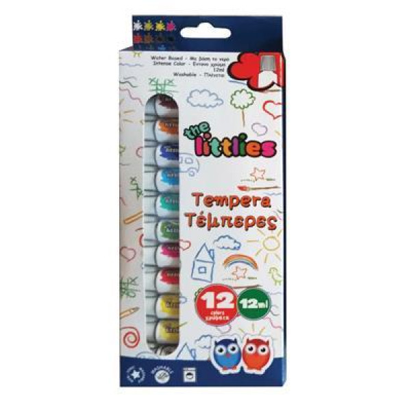 ΤΕΜΠΕΡΑ 12ml 12ΧΡΩΜΑΤΑ  LITTLIES