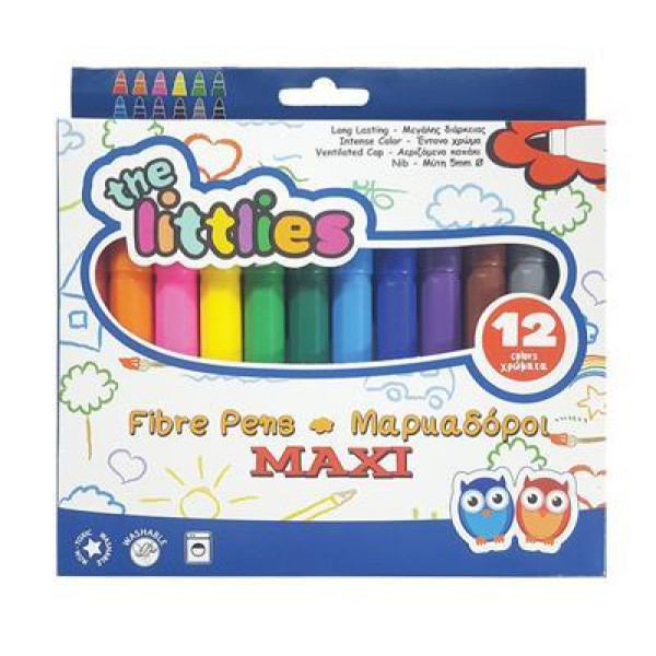 ΜΑΡΚΑΔΟΡΟΙ ΖΩΓΡΑΦΙΚΗΣ ΧΟΝΤΡΟΙ 12ΧΡΩΜΑΤΑ  LITTLIES