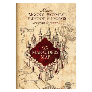 ΤΕΤΡΑΔΙΟ ΚΑΡΦΙΤΣΑ "HARRY POTTER -ΤΗΕ MARAUDERS MAP" ΡΙΓΕ 17x25 40 ΦΥΛΛΑ