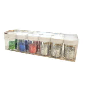 ΧΡΥΣΟΣΚΟΝΗ GLITTER ΑΣΟΡΤΙ 8GR ΣΕ ΑΛΑΤΙΕΡΑ 12ΤΕΜ 07070069