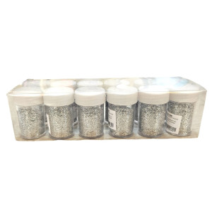 ΧΡΥΣΟΣΚΟΝΗ GLITTER ΑΣΗΜΙ 8GR ΣΕ ΑΛΑΤΙΕΡΑ 12ΤΕΜ 07070069