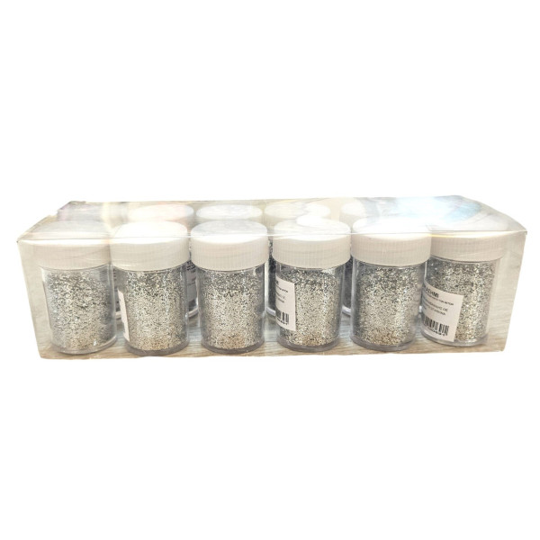 ΧΡΥΣΟΣΚΟΝΗ GLITTER ΑΣΗΜΙ 8GR ΣΕ ΑΛΑΤΙΕΡΑ 12ΤΕΜ 07070069