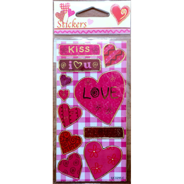 ΑΥΤΟΚΟΛΛΗΤΑ SJC3295A-C-1 LOVE (ΚΑΡΤΕΛΛΑ-36ΤΕΜ)