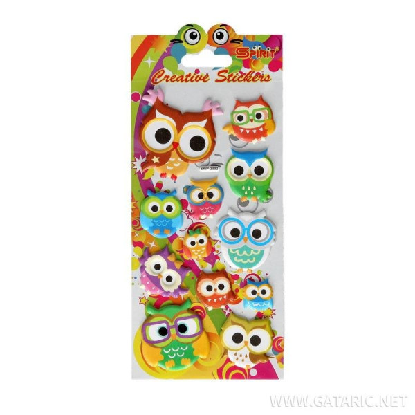 ΑΥΤΟΚΟΛΛΗΤΑ STICKER PUFFY OWL