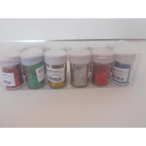 ΧΡΥΣΟΣΚΟΝΗ GLITTER  ΑΣΟΡΤΙ 8GR  ΣΕ ΑΛΑΤΙΕΡΑ 12ΤΕΜ 07070069