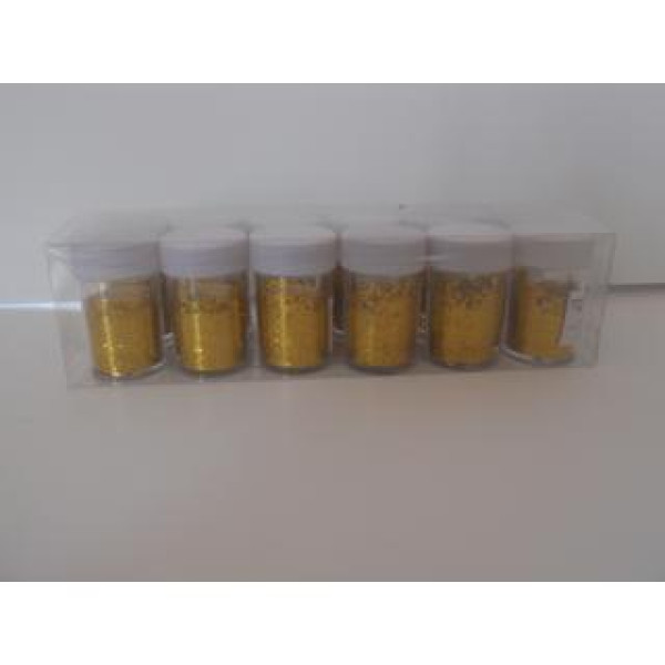 ΧΡΥΣΟΣΚΟΝΗ GLITTER  ΧΡΥΣΗ 8GR  ΣΕ ΑΛΑΤΙΕΡΑ 12ΤΕΜ 07070069
